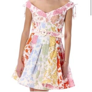 Zimmermann Postcard Spliced Mini Dress
